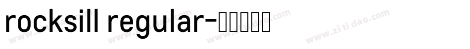 rocksill regular字体转换